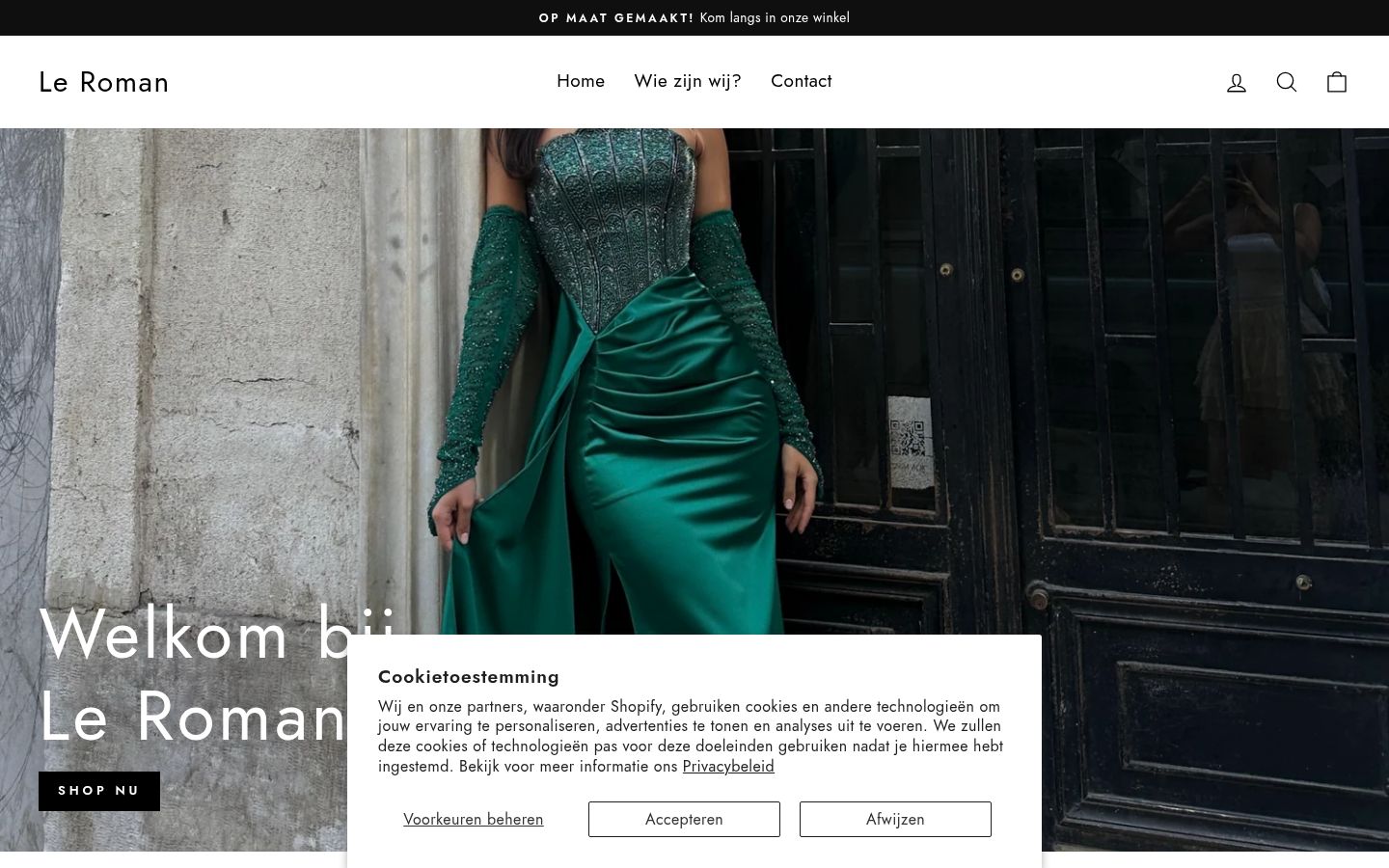 Website van LEROMAN.NL op desktop