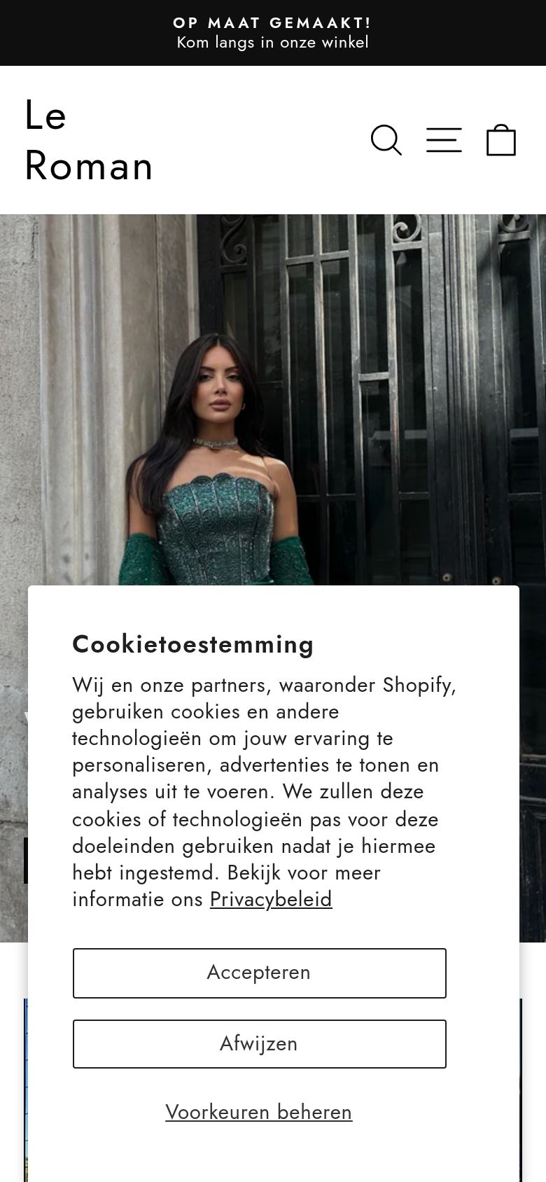 Website van LEROMAN.NL op mobiel